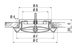 Bild von Maico TK 10 - Tellerventil für Zu- und Abluft, Kunststoff, mit Einbauring, DN 100, für Wohnungslüftung max. 30 m³/h - Art.-Nr.: 0151.0192