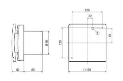 Bild von Maico ECA 100 ipro KF - Zweistufiger Kleinraumventilator mit elektrischem Innenverschluss und Lichtsteuerung, DN 100 - Art.-Nr.: 0084.0207