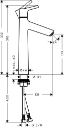 Bild von HANSGROHE Talis S Einhebel-Waschtischmischer 190 ohne Ablaufgarnitur,  72032000