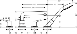 Bild von HANSGROHE Talis S 4-Loch Wannenrandarmatur,  72418000