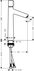 Bild von HANSGROHE Talis Select S Waschtischmischer 190 ohne Ablaufgarnitur,  72045000