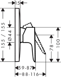 Bild von HANSGROHE Talis E Einhebel-Brausemischer Unterputz,  71765000