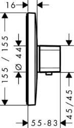 Bild von HANSGROHE Ecostat E Thermostat Unterputz 37 l/min,  15705000