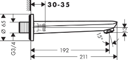 Bild von HANSGROHE Novus Wanneneinlauf,  71320000