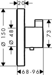 Bild von HANSGROHE ShowerSelect S Thermostat Highflow Unterputz,  15741000