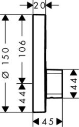 Bild von HANSGROHE ShowerSelect S Mischer Unterputz für 1 Verbraucher,  15747000