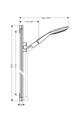 Bild von HANSGROHE PuraVida Handbrause/PuraVida Unica Brausenstange 0,90 m Set,  27853000