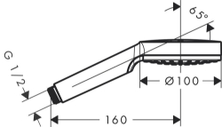 Bild von HANSGROHE Crometta 1jet Handbrause,  26331400