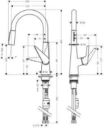 Bild von HANSGROHE Talis S Einhebel-Küchenmischer 200 mit Ausziehbrause,  72813000