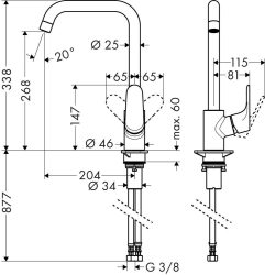 Bild von HANSGROHE Focus Einhebel-Küchenmischer 260,  31820000