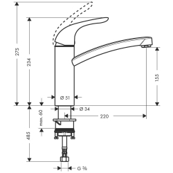 Bild von HANSGROHE Focus E Einhebel-Küchenmischer,  31780000