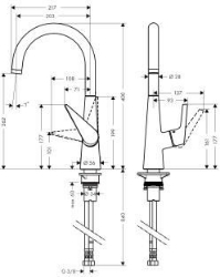 Bild von HANSGROHE Talis S Einhebel-Küchenmischer 260,  72810000