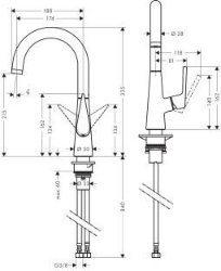 Bild von HANSGROHE Talis S Einhebel-Küchenmischer 220,  72814000