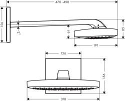 Bild von HANSGROHE Raindance Select E 300 3jet Kopfbrause mit Brausearm 390 mm,  26468000