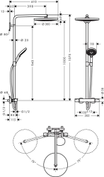 Bild von HANSGROHE Raindance Select S 300 2jet Showerpipe,  27133000