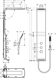 Bild von HANSGROHE Raindance Lift 180 2jet Duschpaneel Aufputz,  27008400