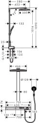 Bild von HANSGROHE Rainmaker Select 460 2jet Showerpipe,  27109400