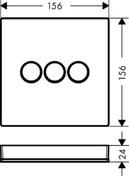 Bild von HANSGROHE ShowerSelect Glas Ventil Unterputz für 3 Verbraucher,  15736400