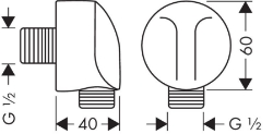 Bild von HANSGROHE Fixfit E Schlauchanschluss ohne Rückflussverhinderer,  27454000