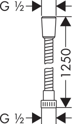 Bild von HANSGROHE Metaflex Brauseschlauch 1,25 m,  28262000