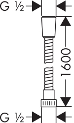 Bild von HANSGROHE Metaflex Brausenschlauch 1,60 m,  28266000