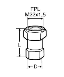 Bild von IMI Hydronic Engineering Übergangsverschraubung G1/2", Art.Nr. : 50723115