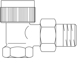 Bild von OVENTROP Thermostatventil „A“ DN 10, PN 10, Eck, Art.Nr. : 1181003