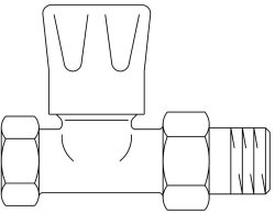 Bild von OVENTROP Handregulierventil „HRV“ DN 20, PN 10, Durchgang, verkürztes Baumaß, Art.Nr. : 1194606