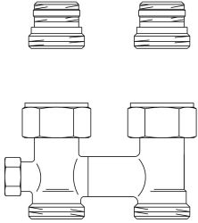 Bild von OVENTROP ZB-Absperrverschraubung „Multiflex F“ G ½ AG x G ¾ AG, Ms, vernickelt, weichdichtend, Art.Nr. : 1015883