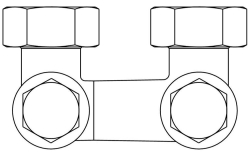 Bild von OVENTROP ZB-Absperrwinkelverschraubung „Multiflex V“ G ¾ ÜM x G ¾ AG, Ms, vernickelt, metallisch konisch dichtend, Art.Nr. : 1016242