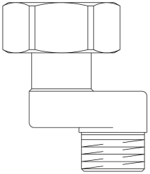 Bild von OVENTROP Ausgleichsverschraubung für unteren Anschluss, G ¾ ÜM x G ¾ AG, Art.Nr. : 1019451