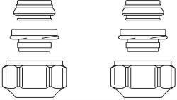 Bild von OVENTROP Klemmringverschraubung „Ofix CEP“ 2-fach für G ¾ AG, 10 mm, für Cu-, Präz., Edelstahlrohr, weichd., Art.Nr. : 1016840