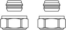 Bild von OVENTROP Klemmringverschraubung „Ofix CEP“ 2-fach für G ¾ AG, für Kupferrohre, 10mm, Art.Nr. : 1016860