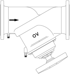 Bild von OVENTROP Strangregulierventil „Hydrocontrol VFN“ DN 300, Flansch/DIN, 2 Messventile, Sphäroguss, Art.Nr. : 1062458