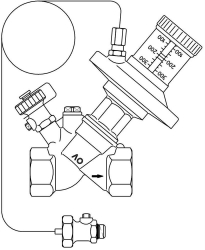 Bild von OVENTROP Differenzdruckregler „Hydromat DTR“ 50-300 mbar, DN 25, PN 16, Art.Nr. : 1064508