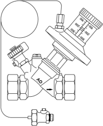 Bild von OVENTROP Differenzdruckregler „Hydromat DTR“ 50-300 mbar, DN 15, PN 16, Art.Nr. : 1064604