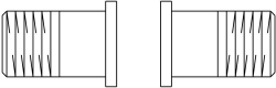 Bild von OVENTROP Tüllenanschluss-Set für „Hycocon/Hydrocontrol/Hydromat“ Set 7 = 2 Tüllen mit AG, R 1½ für Ventil DN 40, Art.Nr. : 1061496