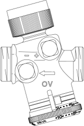 Bild von OVENTROP Regulierventil „Cocon QTZ“ ohne Messventile beiderseits AG, DN 20, 150-1050 l/h, Art.Nr. : 1145566