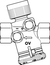 Bild von OVENTROP Regulierventil „Cocon QTZ“ ohne Messventile beiderseits IG, DN 15, 30-210 l/h, Art.Nr. : 1147504