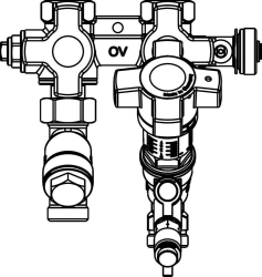 Bild von OVENTROP OVENTROP-Anschlussarmatur Flypass Set2 DN15, Schmutzf.+Hydrocontrol MTR LF, Art.Nr. : 1149562