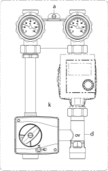 Bild von OVENTROP Kesselanbindesystem „Regumat M3-130“ DN 20 mit Grundfos ALPHA 2.1 15-60, Universalisolierung, Art.Nr. : 1355257