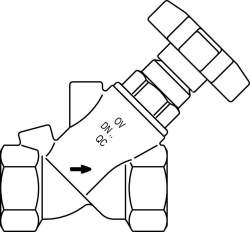 Bild von OVENTROP Freistromventil „Aquastrom F“ IG/IG DN 50, Rp 2 x Rp 2, ohne Entleerung, Rotguss, Art.Nr. : 4200816