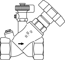 Bild von OVENTROP Freistromventil „Aquastrom F“ IG/IG DN 50, Rp 2 x Rp 2, mit Entleerung, Rotguss, Art.Nr. : 4201216