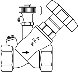 Bild von OVENTROP KFR-Ventil „Aquastrom KFR" IG/IG DN 25, Rp 1 x Rp 1, mit Entl., Rg, Art.Nr. : 4206208