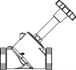 Bild von OVENTROP Freistromventil „Aquastrom F“ AG/AG DN 80, G 3 1/2 x G 3 1/2, mit Stopfen G 3/8, Art.Nr. : 4202224