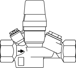 Bild von OVENTROP Thermostatventil „Aquastrom T plus“ beiderseits IG, DN 20, ohne Isol., Therm., Absperr. und VE, Art.Nr. : 4205406