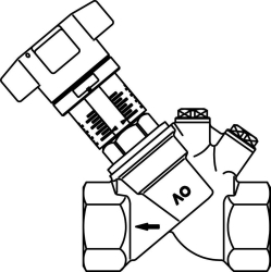 Bild von OVENTROP Strangregulierventil „Aquastrom C“ beiderseits IG, DN 32, ohne Isolierung und Thermometer, Art.Nr. : 4208158