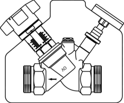 Bild von OVENTROP Strangregulierventil „Aquastrom C“ beiderseits AG, DN 15, mit Isolierung, Art.Nr. : 4207104