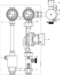 Bild von OVENTROP Station „Regusol LH-180“ mit Wilo-Yonos PARA 25/7 PWM, 2-15 l/min, DN 25, Art.Nr. : 1360851