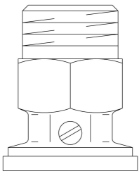 Bild von OVENTROP Sperrventil Typ SVA DN 32, G 1 1/4 AG, G 2 IG ÜM, PN 10, Ms, Art.Nr. : 1070110